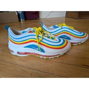 Nike Air Max 97 Summer Pack (GS) Girl's Size 7Y Running Shoes White Multicolor
